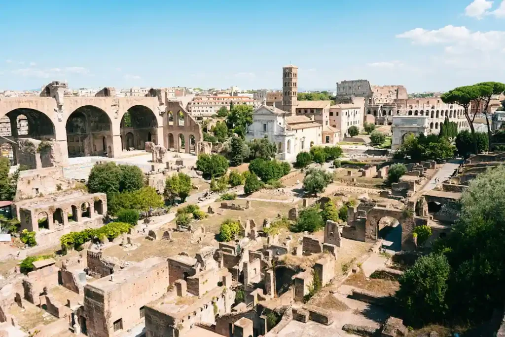 Forum Romanum Blick Kolosseum
